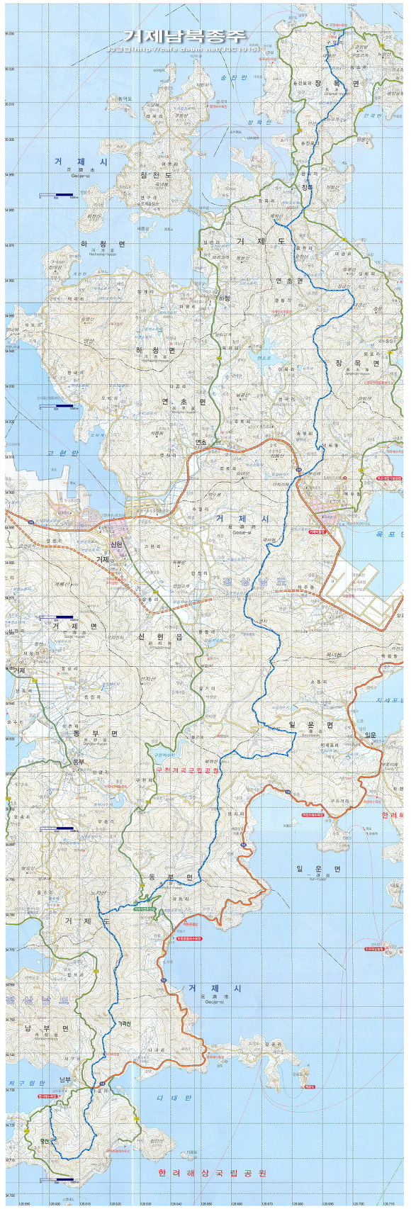 거제지맥1구간(명사-망산-저구치-가라,노자산-학동고개-북병산-소동고개)