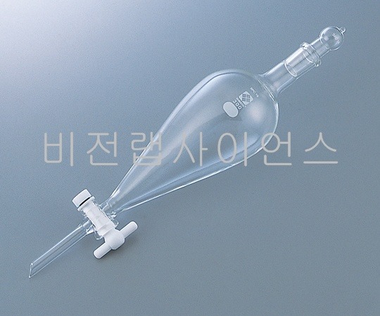 FUNNELS SEPARATORY GLASS,SPC분액깔때기(스키브형·PTFE콕첨부) 