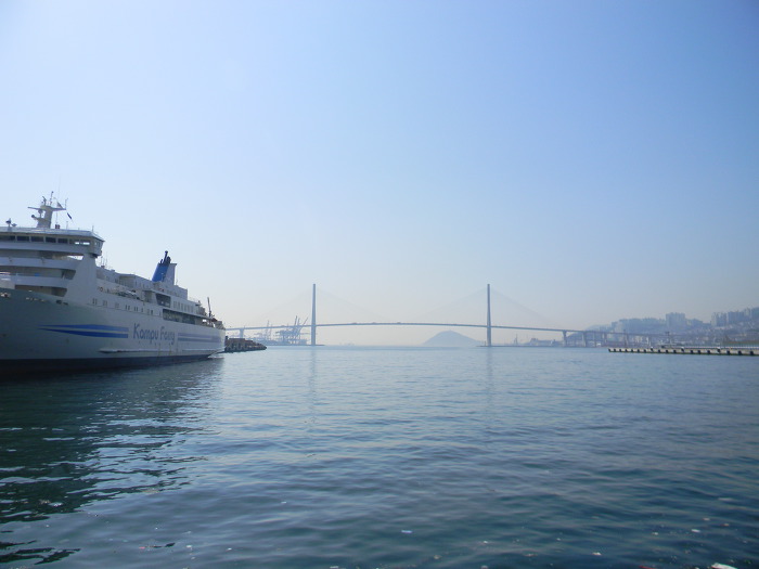 부산항 국제여객터미널에서 대마도 이즈하라항까지 (대한해협)