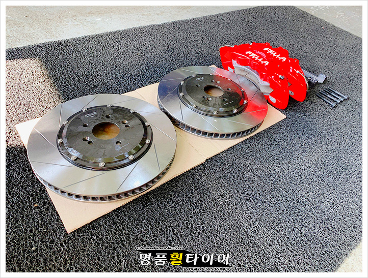 스팅어 19인치 순정 휠 + 미쉐린 파일럿 스포츠 4 225/40R19, 225/35R19 + 펠라 6P 380mm 디스크로터 자동차 튜닝 전주 명품 휠 타이어 휠 타이어 교체
