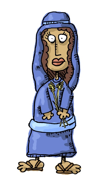 주일학교 설교 그림 자료 - 룻 (여성 캐릭터)